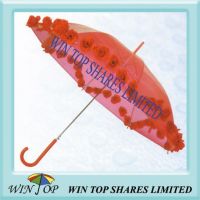 Ladies PVC Umbrella with Pasted Flower