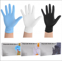 Customized OEM 510K CE ASTM Disposable power free Medical exam Nitrile glove wholesale
