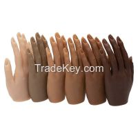 poseable full silicone practice hand for nails