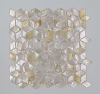 Rhombus golden lip shelll mosaic on mesh for wall decoration luxury interior deco