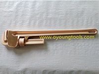 Non-Sparking Tools Pipe Wrench Adjustable Copper Beryllium ATEX 450MM