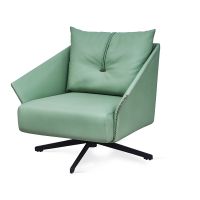 stainless steel base leisure swivel sofa chair, living room swivel chair.