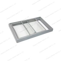 Top Open Freezer Glass Canopy with Injection Frame
