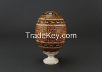 Ostrich Easter Egg with hand painting