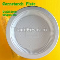 Cornstarch Disposable Biodegradable Plates with full range of sizes