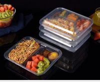 New Style Disposable Plastic Lunch Box, Fast Food Containers, Food Packaging Box With Lid, disposable containers, plastic food tray with 1 2 3 compartments