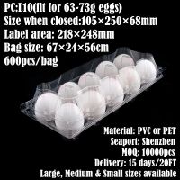 High quality Cheap Clear Plastic PET 10 cavities Egg Packaging