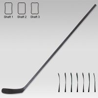 425g full carbon fiber ice hockey stick custom private logo  All black hockey sticks